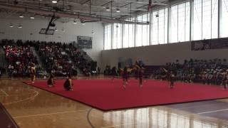 Dwight D. Eisenhower Cheerleaders performing at the PGCPS Middle School Championships