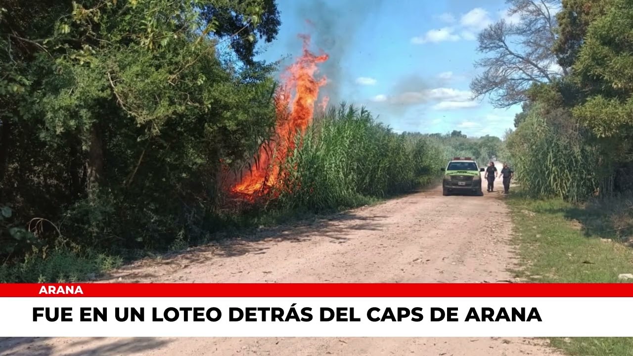 ARANA: Policías y vecinos combaten incendio y salvan dos casas