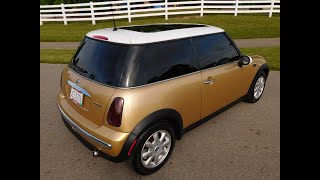 2004 Mini Cooper - 1 Owner! 93,000 Miles! Solid Gold Metallic, Panoramic Sunroof, Two Tone Leather!