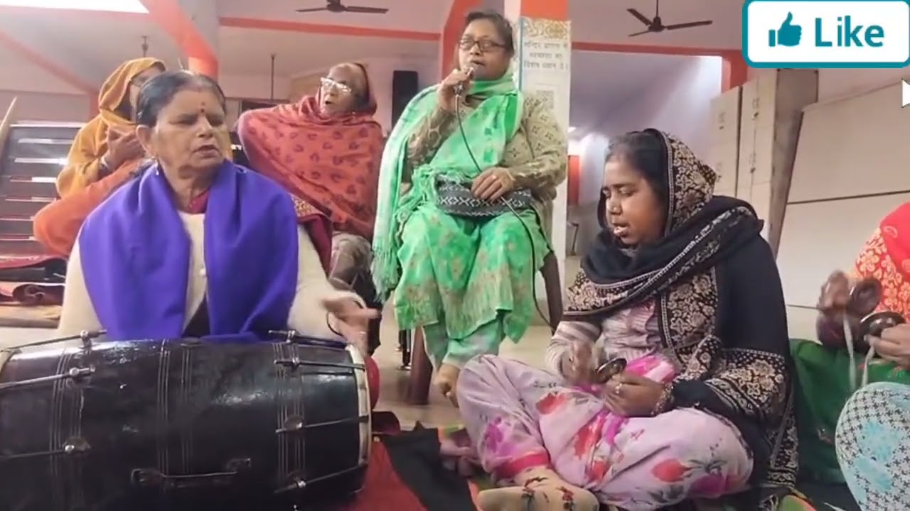 नया भजन मन्दिर कीर्तन में।। संभल