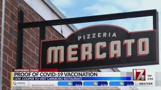 Gov. Roy Cooper to visit Carrboro restaurant requiring COVID-19 vaccination to dine-in