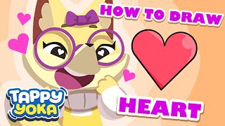 Easy Way to Draw A Heart | Basic Shapes | Drawing Tips screenshot 4