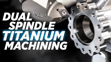 CNC Machining Titanium Part Complete on Live Tool, Dual Spindle Doosan Puma 2600 SY II | TITAN-38LM
