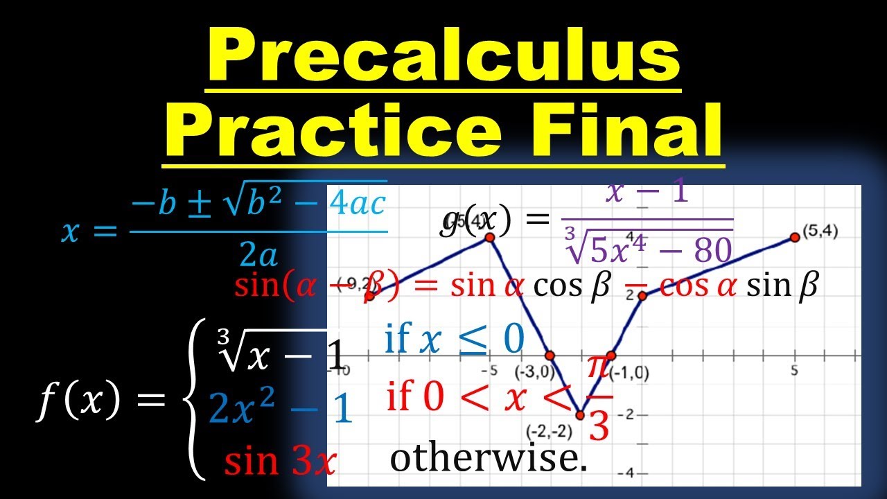 PreCalculus | Practice Final Exam | Version 2 - YouTube