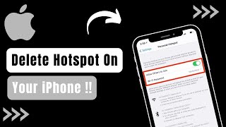 How To Delete Hotspot On iPhone !