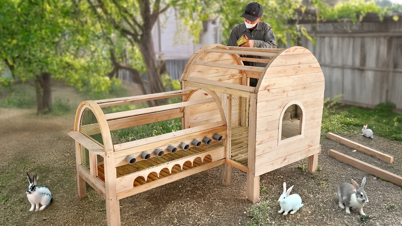 Save money with rabbit cage out of wood | Woodworking project - YouTube