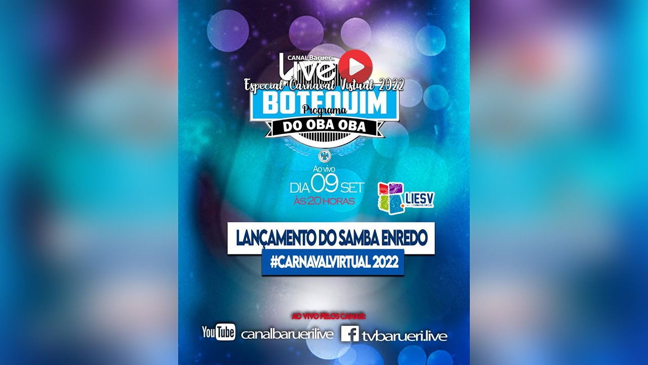 Programa Especial Carnaval Virtual 2022 | Botequim Do Oba Oba
