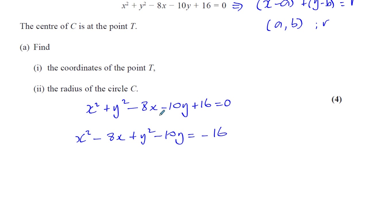 edexcel-ial-c12-jan-2018-q11a-equation-of-circles-youtube