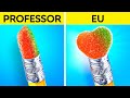 COMO LEVAR GULOSEIMAS PARA A ESCOLA || Formas de Ir à Aula com Maquiagem e Comida, por 123GO Like!