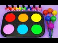 Satisfying Video l How To Make Rainbow Lollipop Candy with Nails Polish & Color Tray ASMR #44