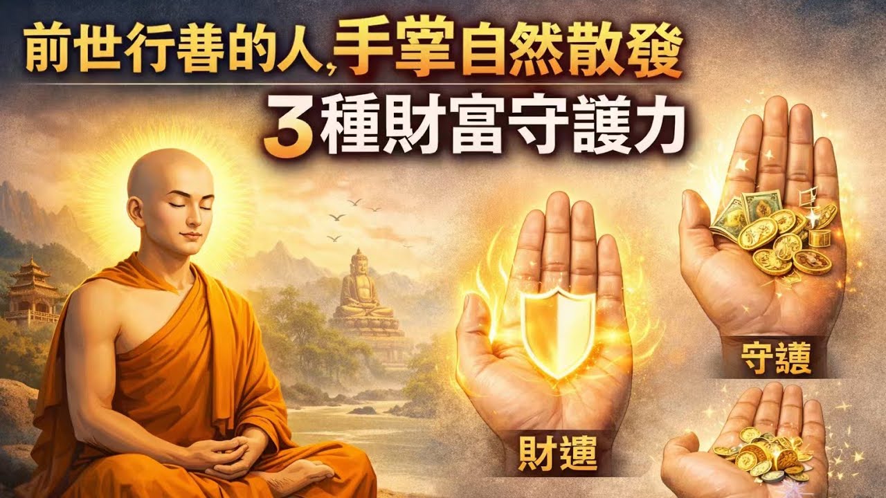 前世行善的人，手掌自然散發3種財富守護力