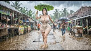 Shocking Storm In Indonesia  My Quiet Village Hit By Torrential Rain U0026 Thunder  Overcome Insomn