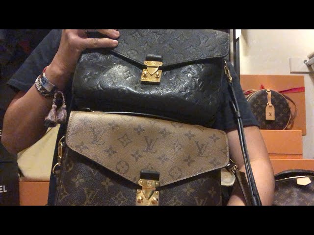 REFERENCE] Authentic Louis Vuitton Pochette Metis Empreinte Noir vs Rep  Marine Rouge From An Factory : r/WagoonLadies