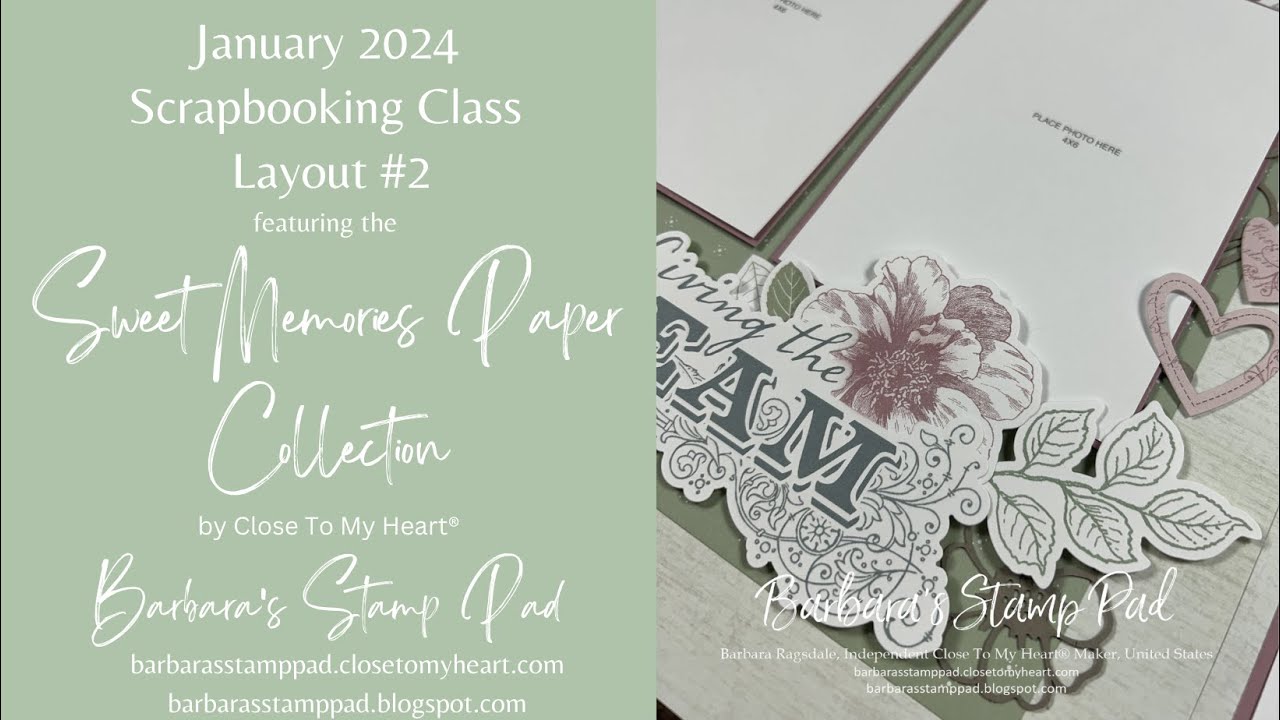 January 2024 Scrapbooking Class - Layout #2 