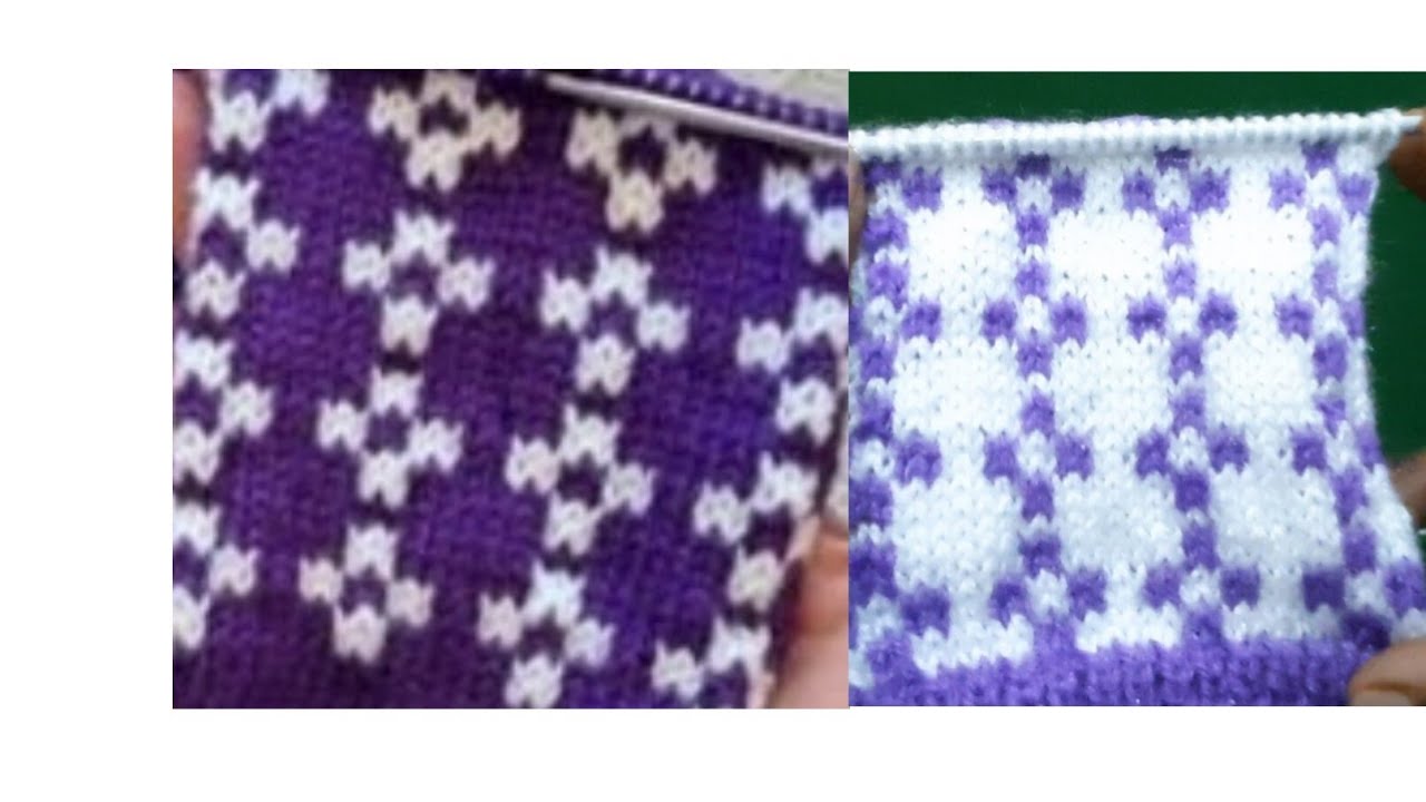 Two colour  knitting pattern 