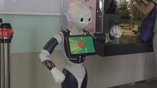 台鐵台中車站Pepper 互動客服人形機器人