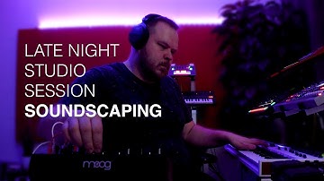 Late night studio session soundscaping with DFAM, Analog Four, TR-8S and Polybrute