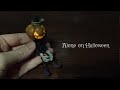 【粘土・ワイヤー】ひとりぼっちのカボチャ頭 | 小さなハロウィンランプ 【Clay,Wire】Alone on Halloween | Pumpkin Head Lamp | DIY
