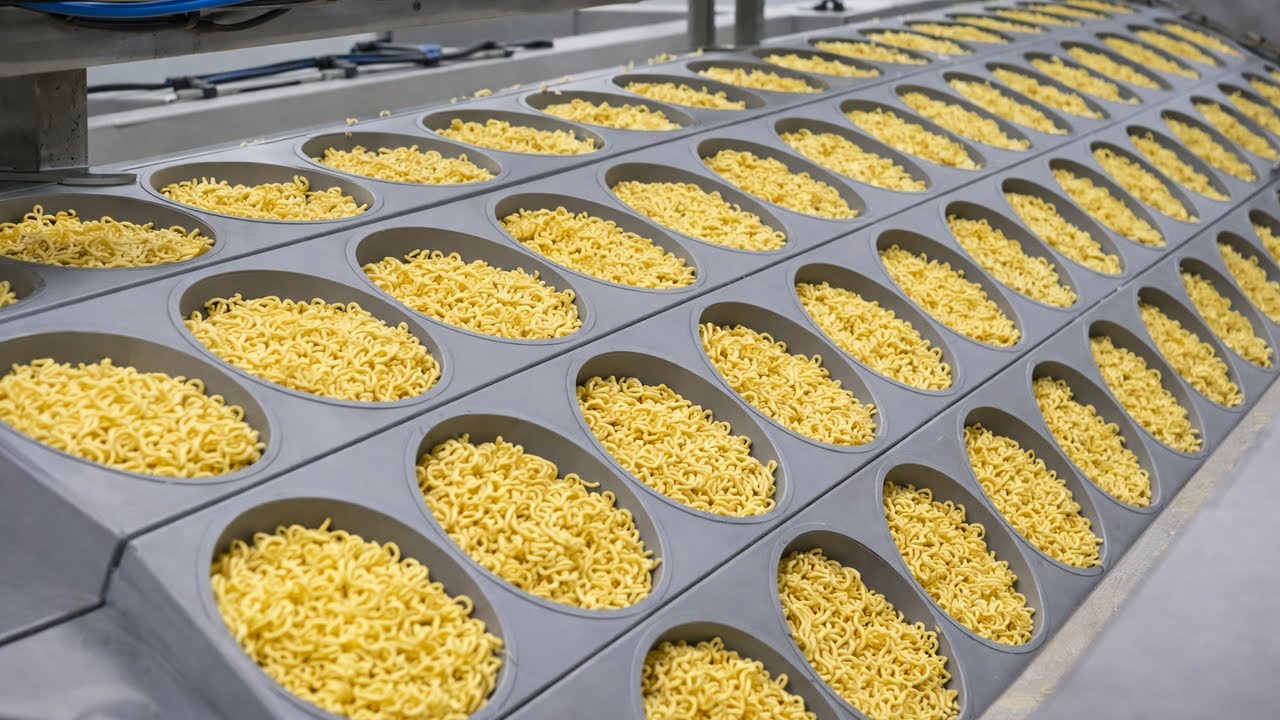 Amazing Ramen Manufacturing Process at Korean Instant Noodle Factory