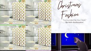 HOT Louis Vuitton Yellow White Shower Curtain Set