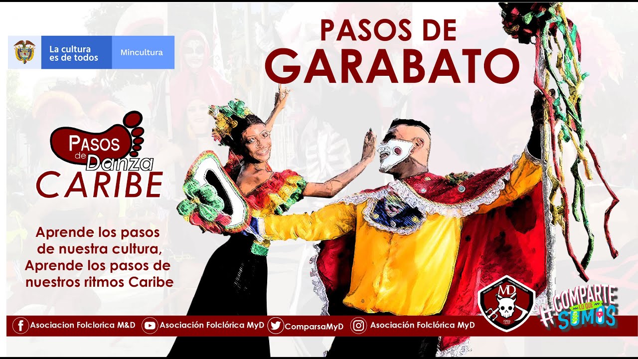 Pasos de Garabato Clase 1 - Pasos de Danza Caribe - #ComparteLoQueSomos