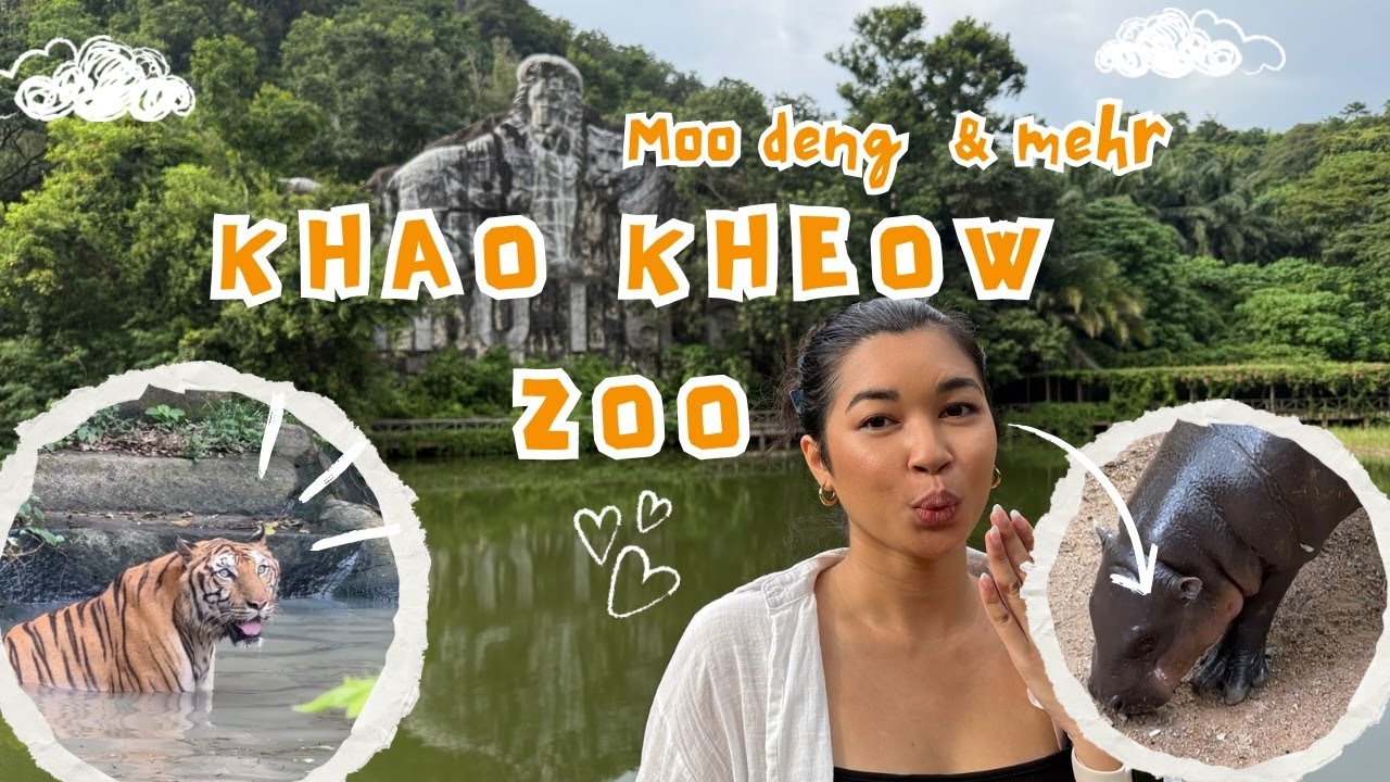 🐵 Thailands berühmtester Zoo! Mit Moo Deng & wilden Tieren im Khao Kheow Zoo 🐯