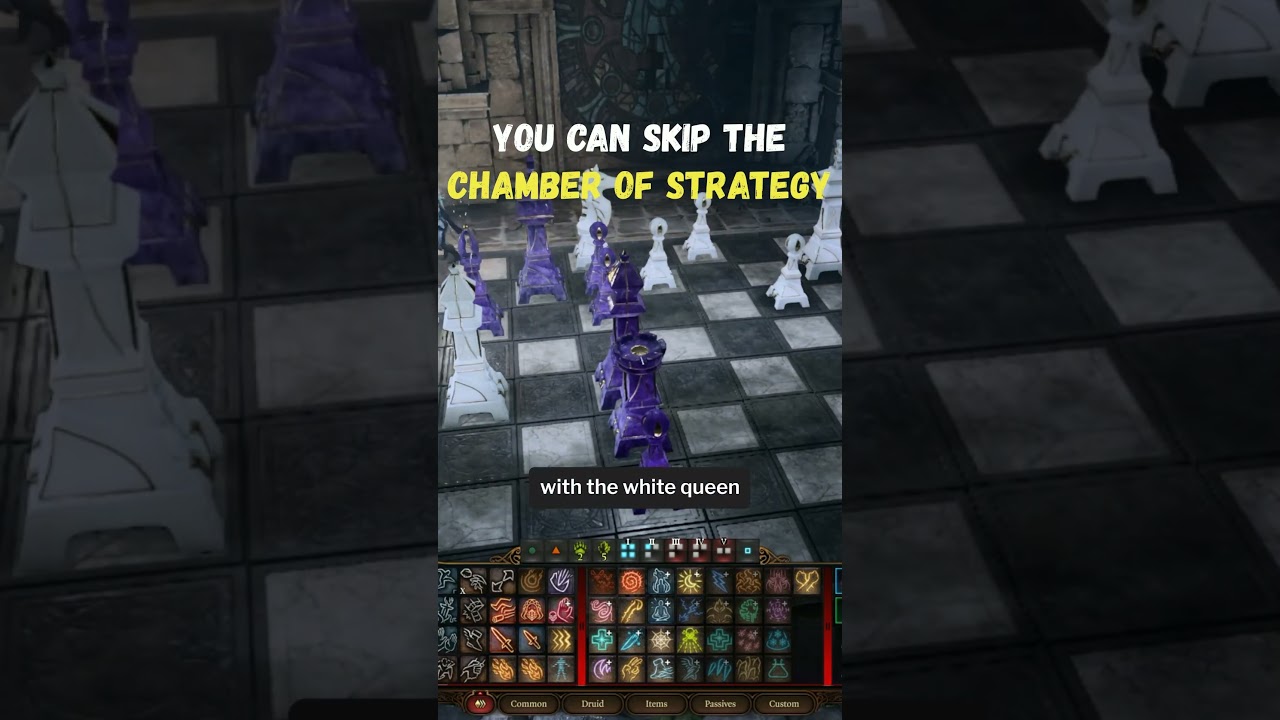 This Baldur's Gate 3 Trick Makes The Chess Puzzle Easy!  ♟️