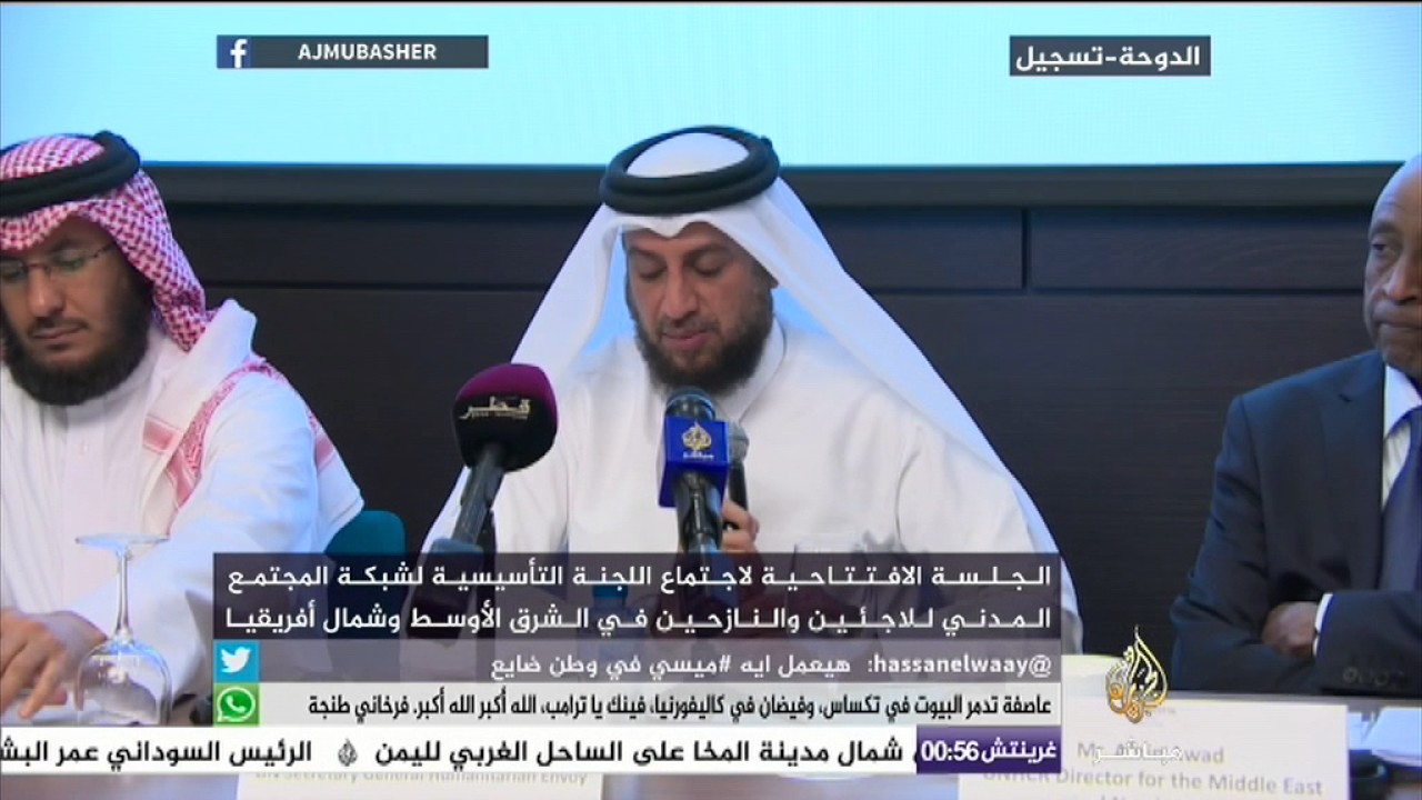 اجتماع اللجنة التأسيسية لشبكة المجتمع المدني للاجئين والنازحين في الشرق الأوسط وشمال أفريقيا