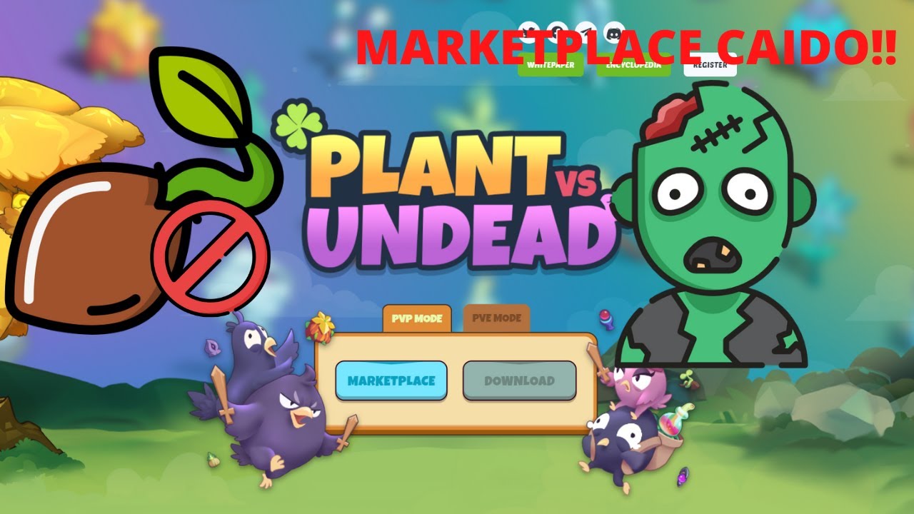 PLANT VS UNDEAD! MARKETPLACE CAIDO! NO MAS SEMILLAS! YouTube
