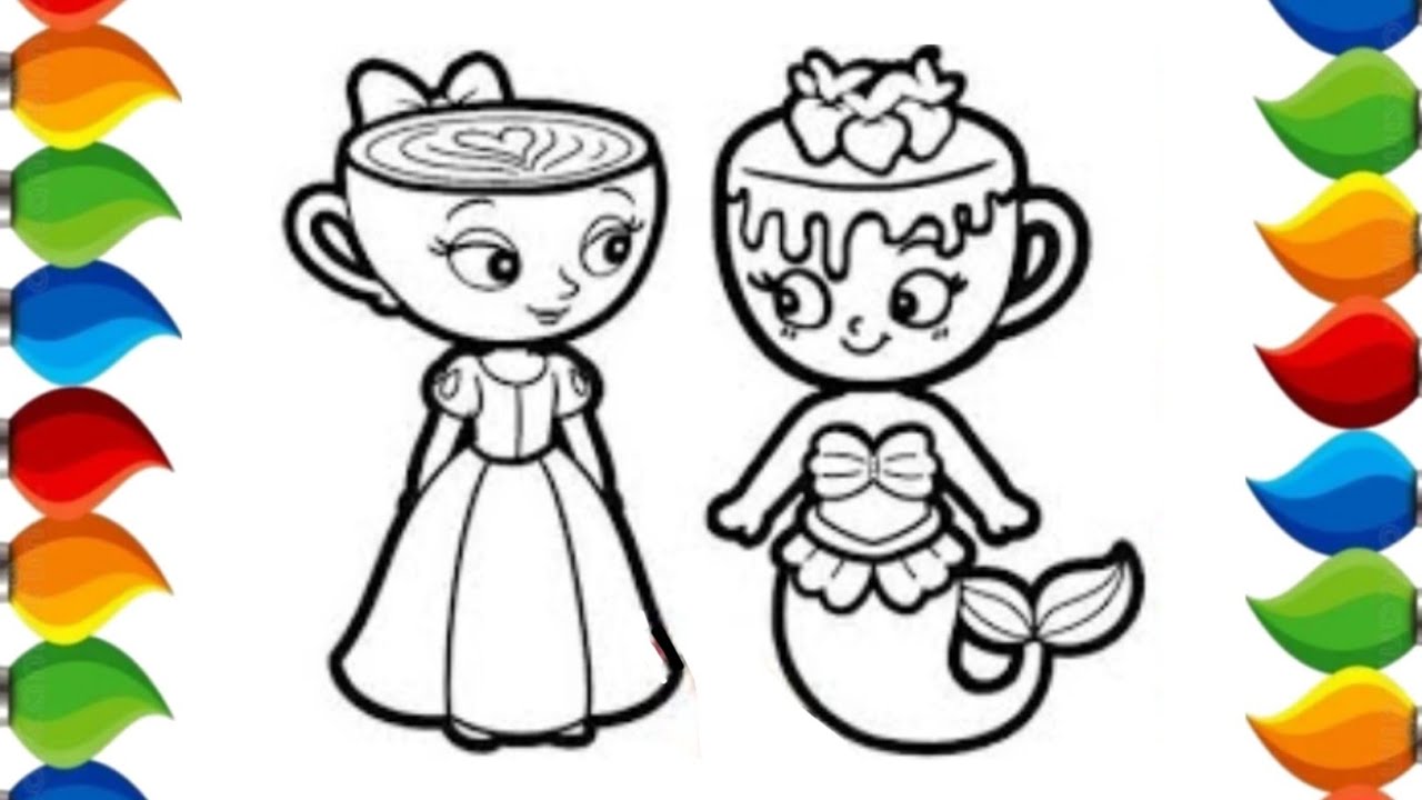 How To Draw Ballerina  Cappuccina Mermaid Kitty Drawing, Coloring and Painting for kids_Child Art