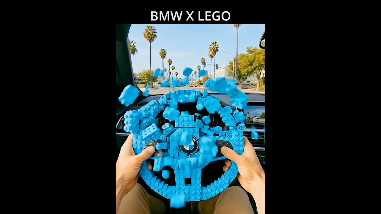 BMW Light Blue LEGO Steering Wheel - CRISPSATISFYING POv