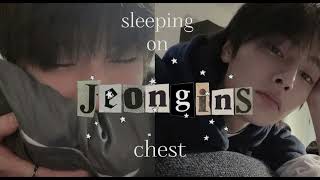 Stray Kids ASMR Sleeping On Jeongins Chest🦊 [heartbeat] [voice]