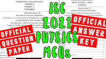 isc physics question paper 2021board semester 1| CISCE ICSE check next video for official answer key