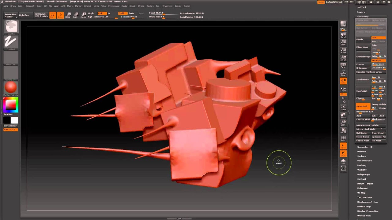 Introduction to Zbrush 4 R2 - Dynamesh