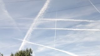 Chemtrail Geometry & Grids over North Manchester, England