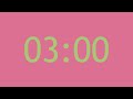 3-Minute Countdown Timer | Pale Violet Red × Light Moss Green