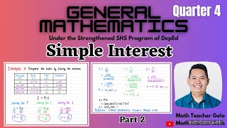 Grade 11 General Mathematics || SIMPLE INTEREST || PART 2