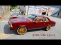 WhipAddict: KDC Kandy Red 79' Chevy Malibu on Gold 7 inch 24s Gets Buffed by Gabe N Da City!! Glass!