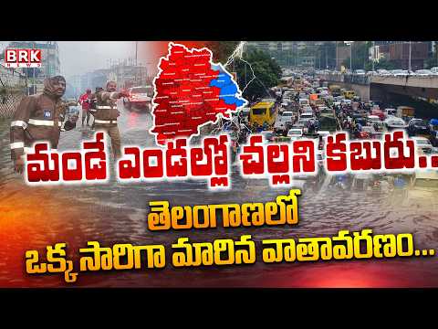 Telangana Rain Alert : మండే ఎండల్లో చల్లని కబురు.. తెలంగాణలో జోరున వర్షాలు.. | @brknewsofficial