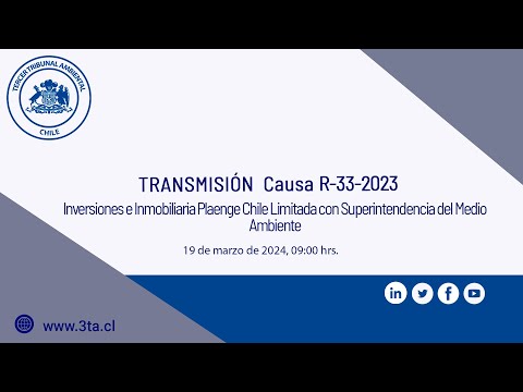 Transmisión causa R-33-2023 “Inversiones e Inmobiliaria Plaenge Chile Limitada con SMA”