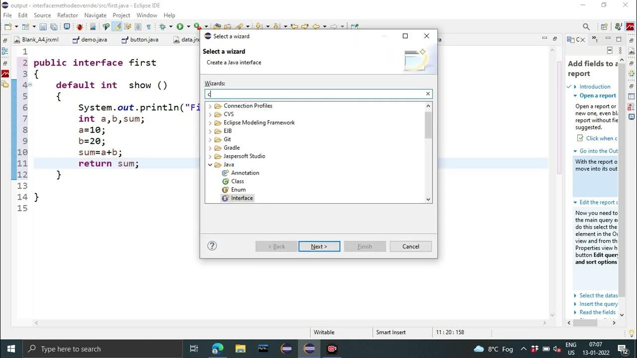 interface method override in Java YouTube