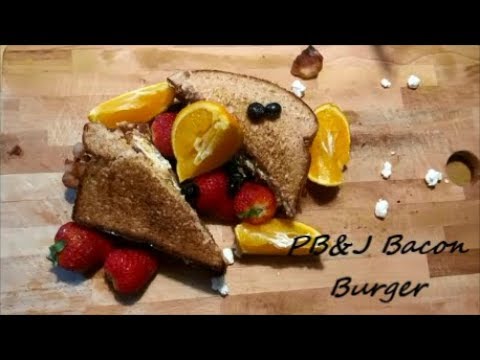 PB&J Bacon Burger on Whole Grain Bread - YouTube
