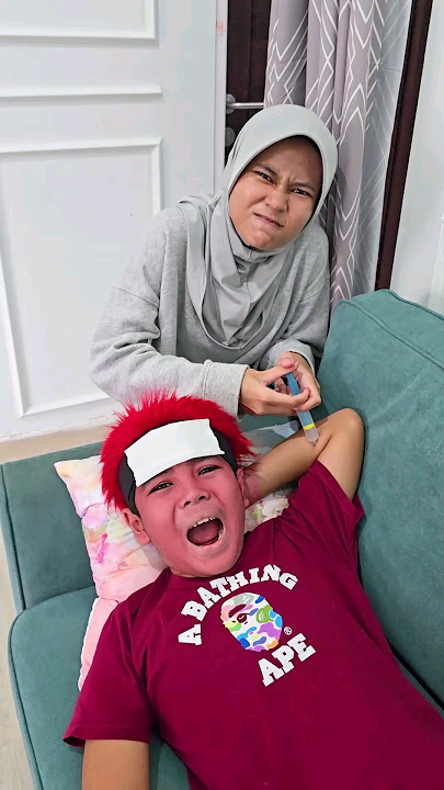 I got an injection because I had a fever but I'm crying 😭