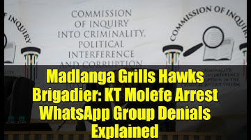 Madlanga Grills Hawks Brigadier: KT Molefe Arrest WhatsApp Group Denials Explained