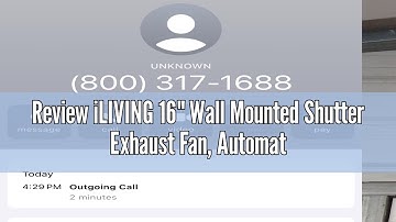 Review iLIVING 16" Wall Mounted Shutter Exhaust Fan, Automatic Shutter, with Thermostat and Variable