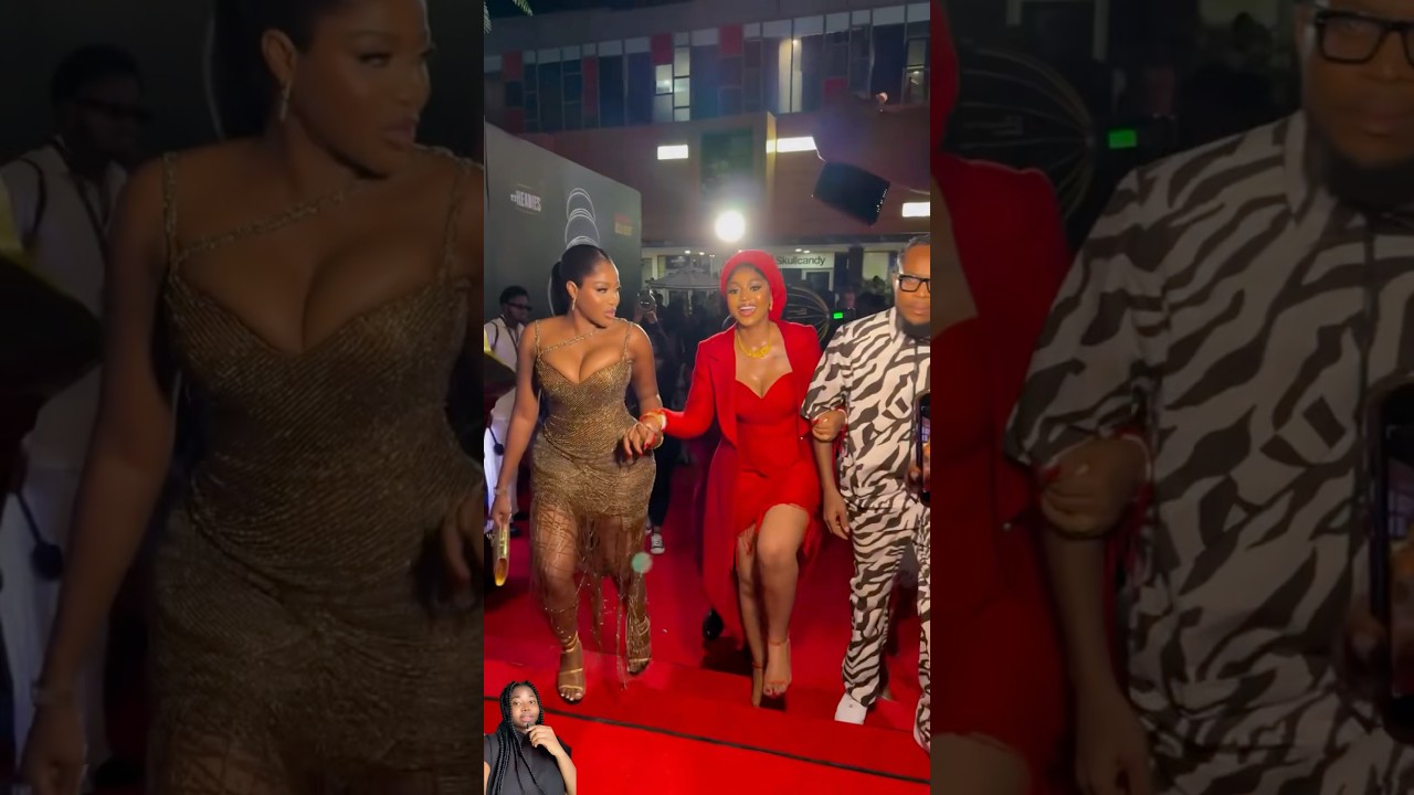 Regina Daniels and Uche Montana held onto each other at the Headies 2025 