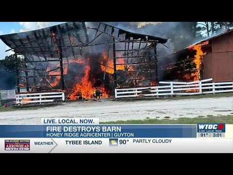 Hay barn at Honey Ridge Agricenter a total loss after fire