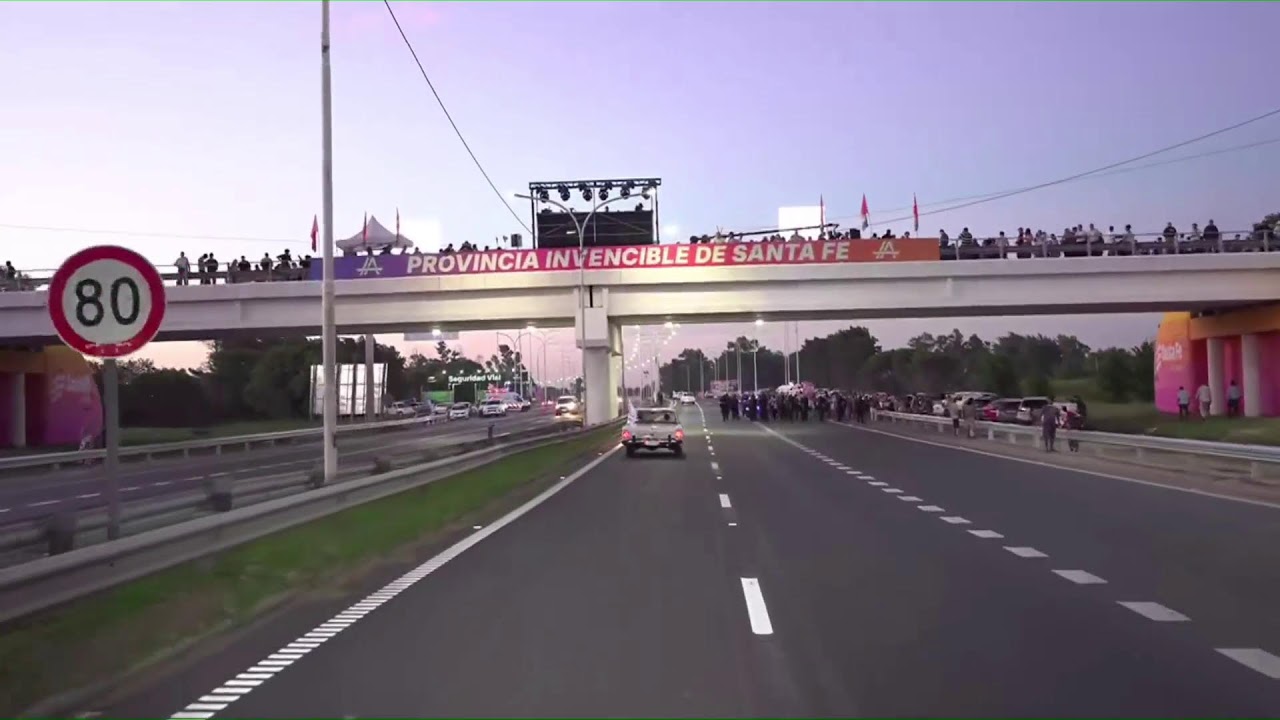 Histórico: Se inaugura el tercer carril de la Autopista Rosario-Santa Fe