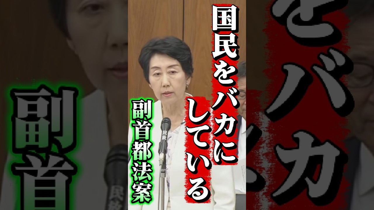内容がスカスカの副首都法案!予算も不明 #早稲田ゆき #副首都法案 #中道改革連合