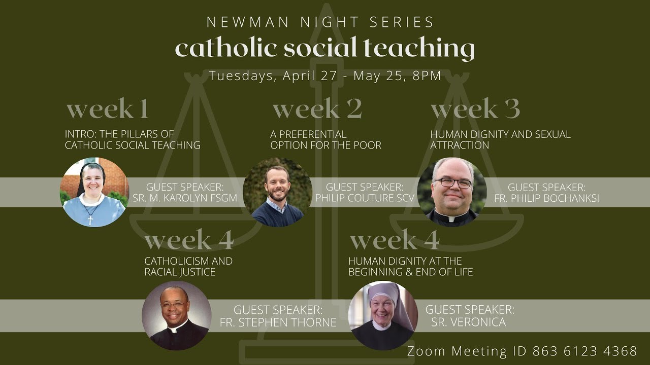 Drexel Newman Night Week 4 of Catholic Social Teaching Series with Fr. Stephen Thorne